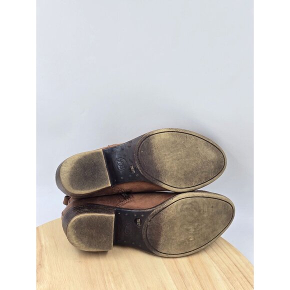 Lucky Brand Womens Basel Ankle Booties Brown Leather side Zip Sz 7M - Picture 7 of 8